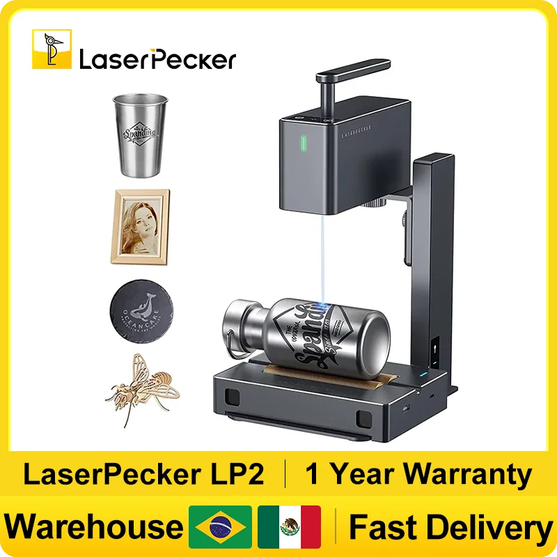 Industrial Handheld Laser - Laserpecker-ポータブルレーザー彫刻機,5W, Bluetooth, CNC, DIY,超高速,lp2