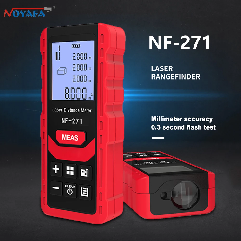 Industrial Laser Tape Measure - Noyafa-NF-271レーザー距離計,デジタル距離計,巻尺,デバイス,テストツール,40m, 80m
