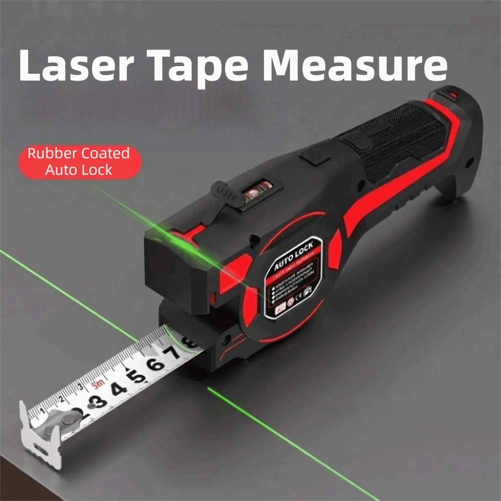 Industrial Laser Tape Measure - 3-in-1 レーザーテープメジャー格納式充電式デジタルテープメジャープロフェッショナル 5Mx25mm 電気測定ツール改修