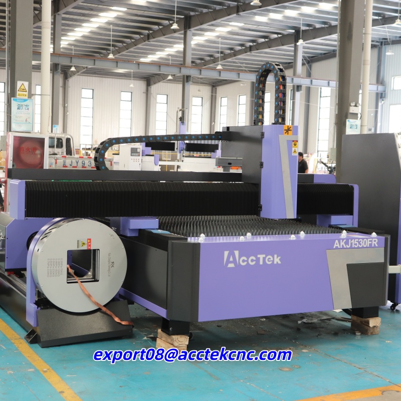 Industrial Laser Cutting Machine Price - 低価格ファイバーレーザー切断機、回転装置付きガントリー式自動機、工業用鋼鉄・アルミ板加工用