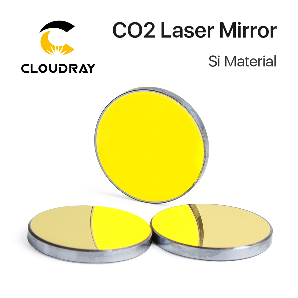 Co2 Laser Mirror - Cloudray Co2レーザー用シリコン反射ミラー、レーザー彫刻機用金メッキシリコン反射レンズ、直径。 19 20 25 30