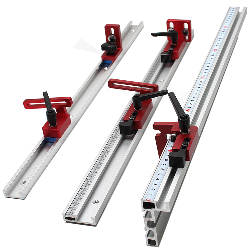 Aluminum T-Slot Profile - 木工 T トラックストップ T スロットリミッターアルミマイタートラックフェンスフリップストップシュートロケーター大工 DIY