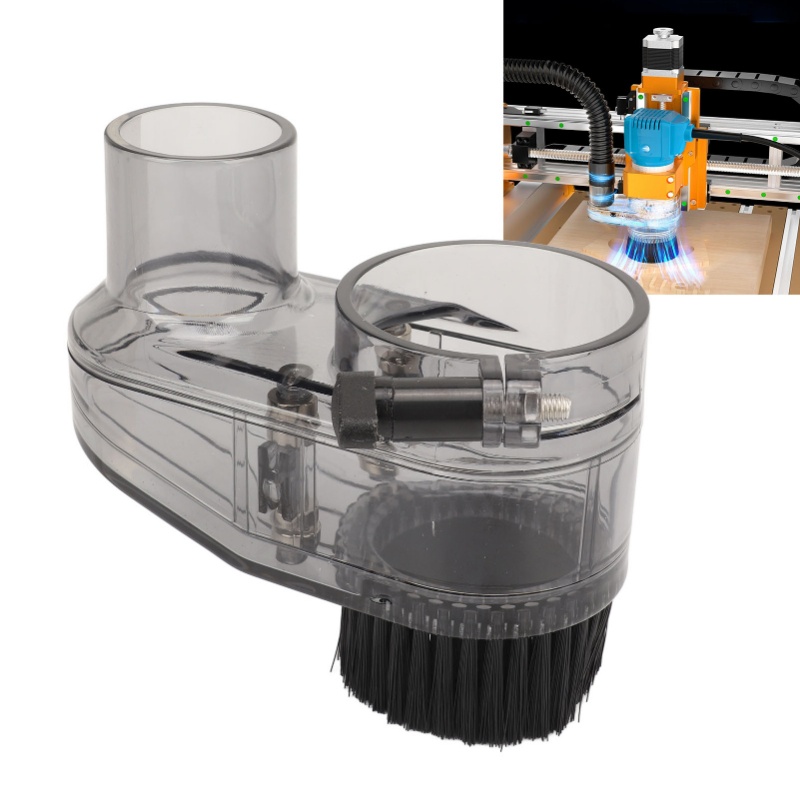 Dust Shoe Cnc - CNCルーターダストシュー 直径52mm クリアCNCダストブーツ 38mmホース径付き 52mmスピンドルモーターおよびルーター用