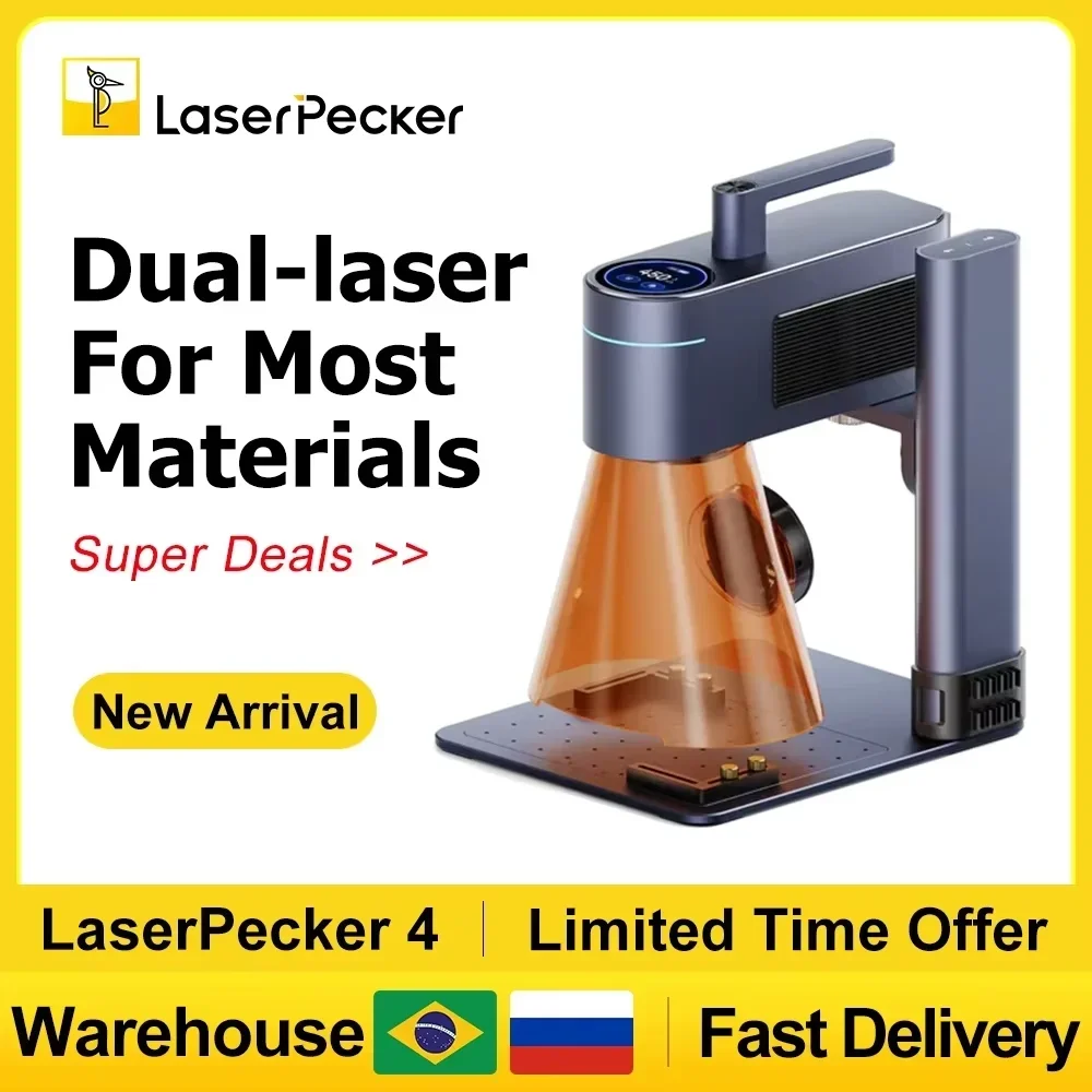 Industrial Handheld Laser - LASERPECKER 4 LP4 レーザー彫刻機すべての材料用デュアルライトレーザー彫刻機ポータブル金属木材プラスチック彫刻用
