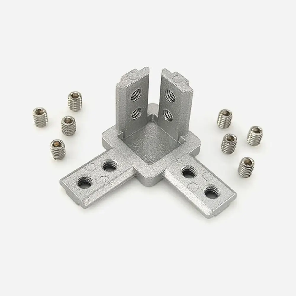 Aluminum T-Slot Profile - 10個入り 3方向コーナーブラケットコネクター EU 2020 3030 4040