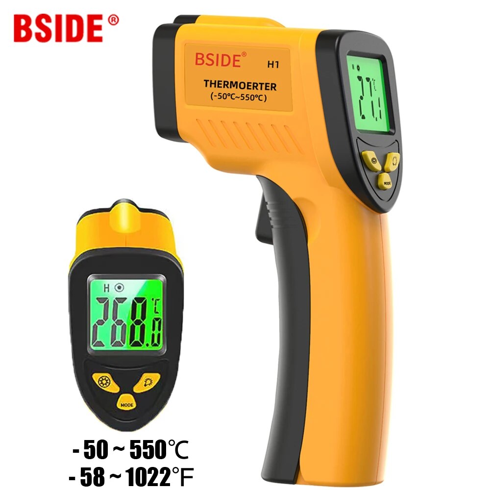 Industrial Infrared Laser - デジタル赤外線温度計,非接触,肉,バッファローミルク,バーベキュー用レーザー温度計,調理温度計-50-550c