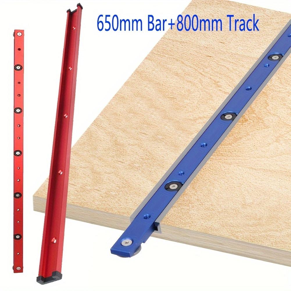 Aluminum T-Slot Profile - 木工用マイターバースライダー,Tスロットトラック,ジグフィクスチャ,スロットコネクタ,シュートレール,DIY, 800mm, 30タイプ,650mm, 2個