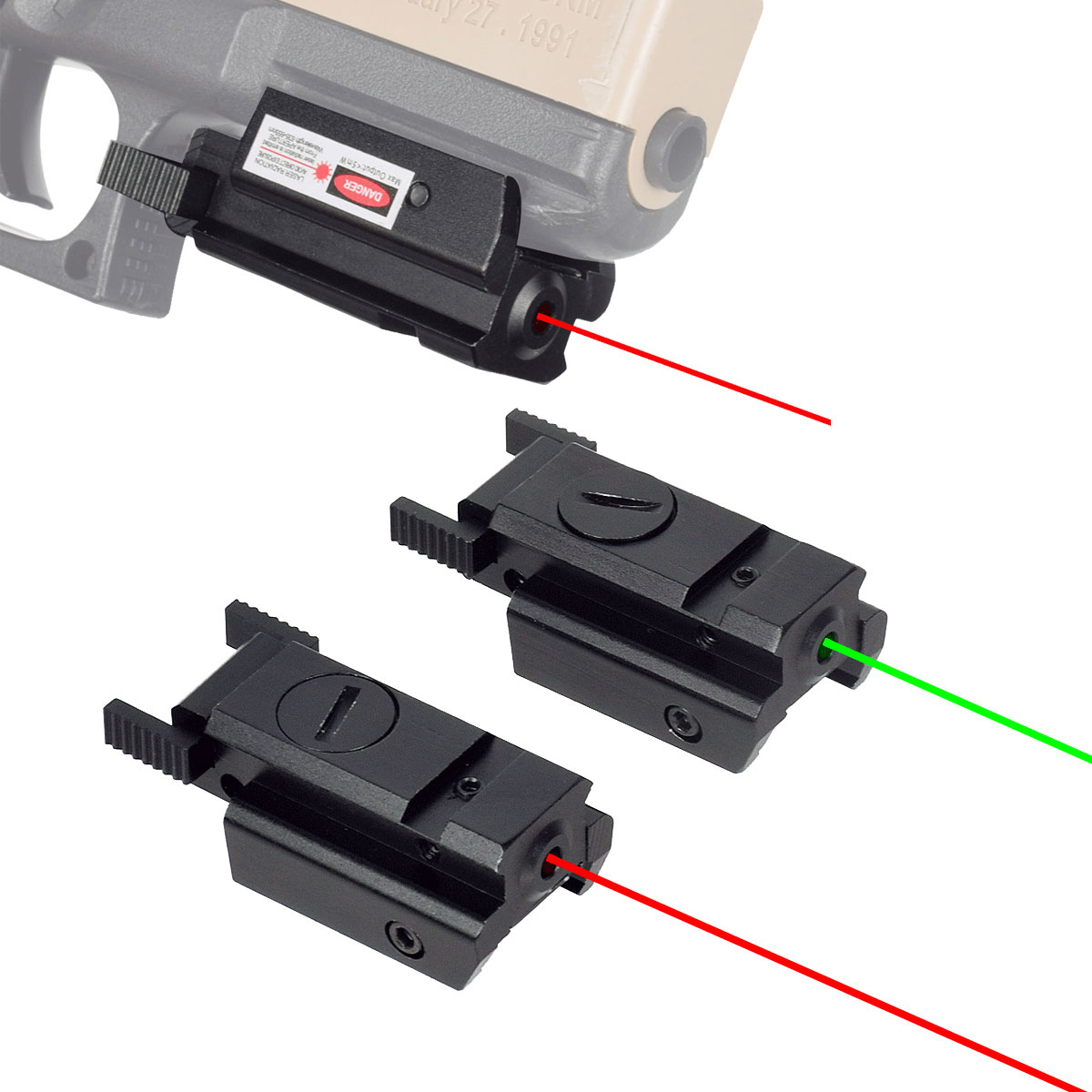Industrial Laser Pointer - 戦術的なレッドグリーンドットレーザーサイトスコープ 11 ミリメートルダブテールピストル 20 ミリメートルピカティニーレール狩猟ライフルピストルレーザー狩猟グロック