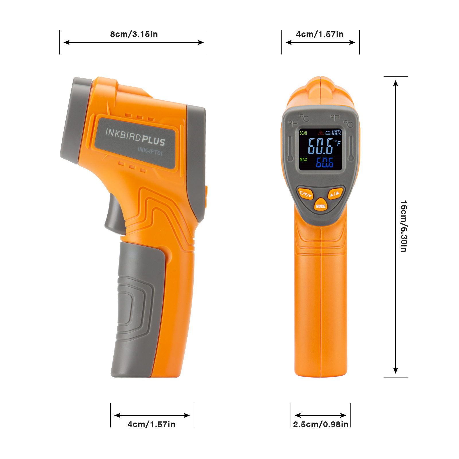 Inkbird-レーザー赤外線温度計INK-IFT01,非接 - Industrial Infrared Laser のレビューと価格
