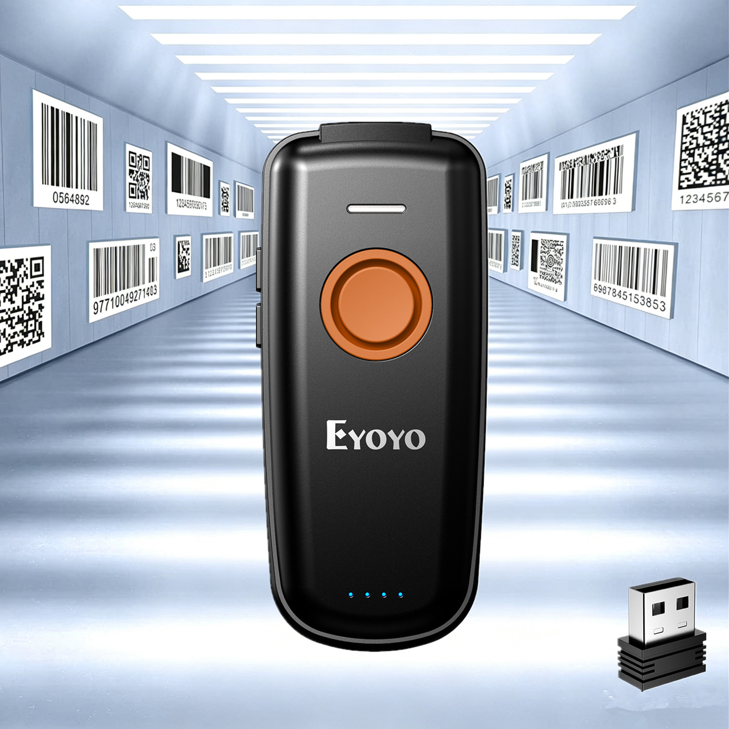 EYOYO ミニバーコードスキャナー 1D 2.4G ワイヤ - Industrial Laser Beam のレビューと価格