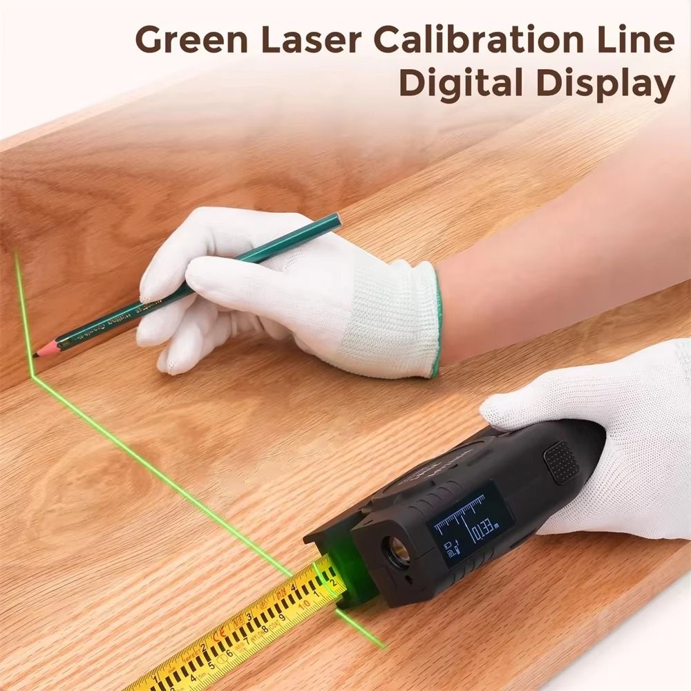 3-in-1 レーザーテープメジャー格納式充電式デジタルテー - Industrial Laser Tape Measure のレビューと価格