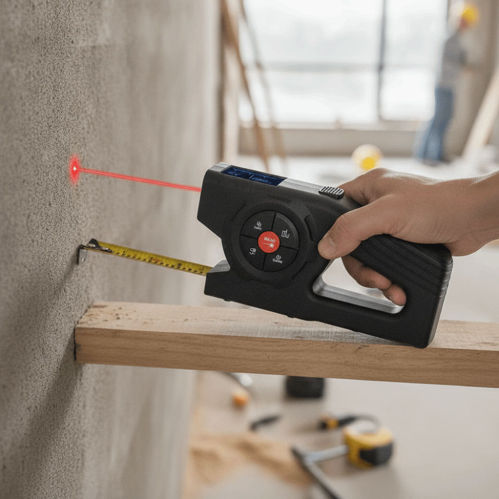3-in-1 レーザーテープメジャー格納式充電式デジタルテー - Industrial Laser Tape Measure のレビューと価格