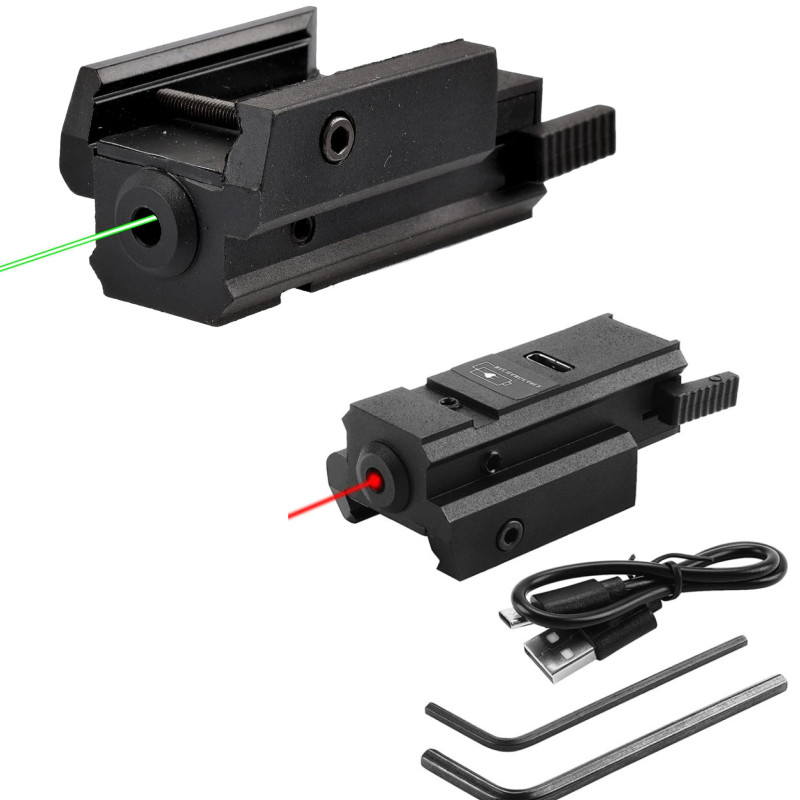 USB充電式戦術ミニグリーンレッドレーザー11mm 20mm - Industrial Laser Pointer のレビューと価格