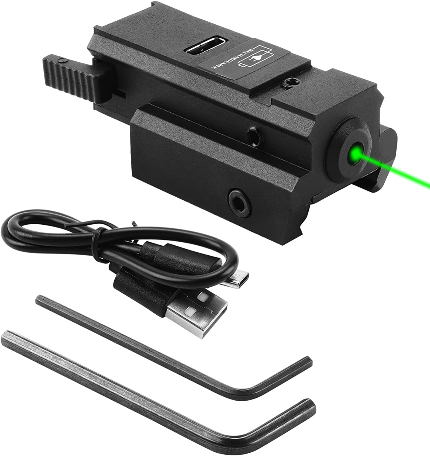 USB充電式戦術ミニグリーンレッドレーザー11mm 20mm - Industrial Laser Pointer のレビューと価格