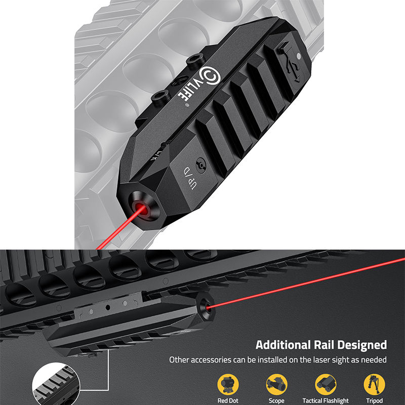 ライフルのためのCVLIFEロープロファイルレーザー視力戦術 - Industrial Laser Pointer のレビューと価格