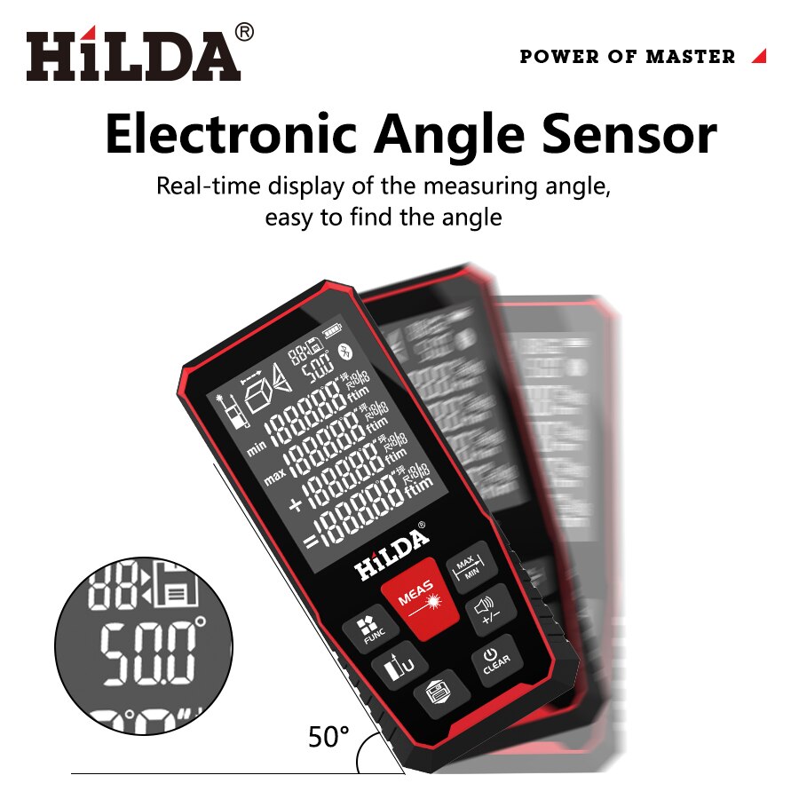 Hildaレーザー距離50m/100m/120mレンジファイ - Industrial Laser Tape Measure のレビューと価格