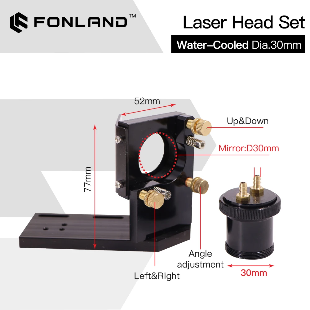 Fonland-Co2彫刻機用水冷付きレーザーヘッドインター - Co2 Laser Mirror のレビューと価格