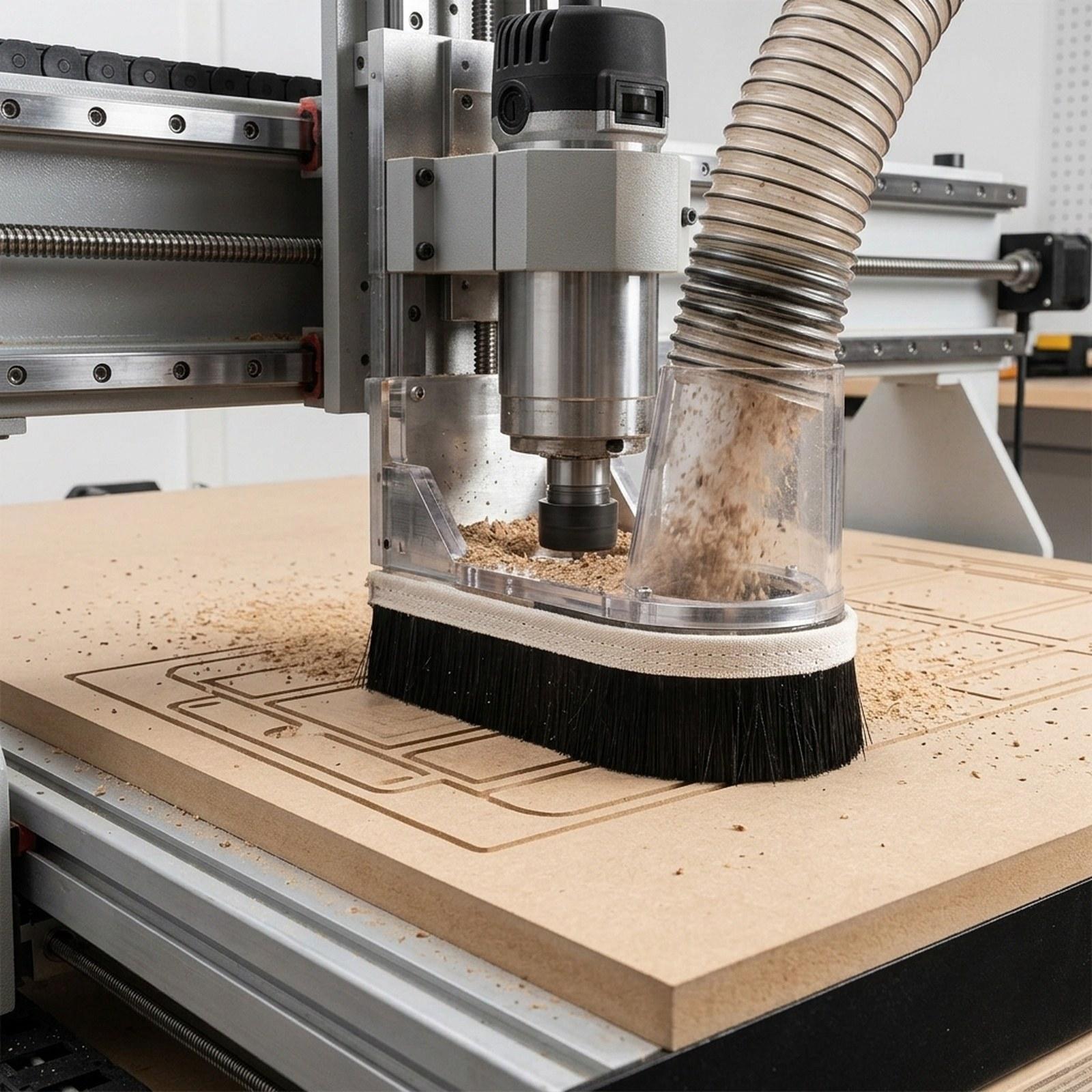 CNC真空ブラシ ルータースピンドルモーター用交換ブラシ 簡 - Dust Shoe Cnc のレビューと価格