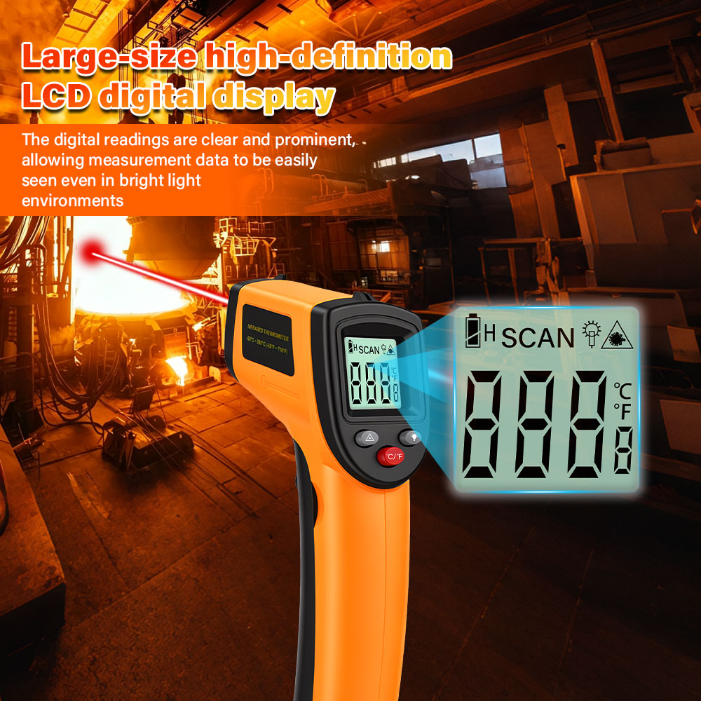 デジタル赤外線温度計 非接触温度計 工業用精密レーザー温度計 - Industrial Infrared Laser のレビューと価格