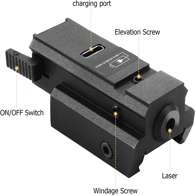 USB 充電ミニ赤緑レーザーサイト 11 ミリメートル 20 - Industrial Laser Pointer のレビューと価格
