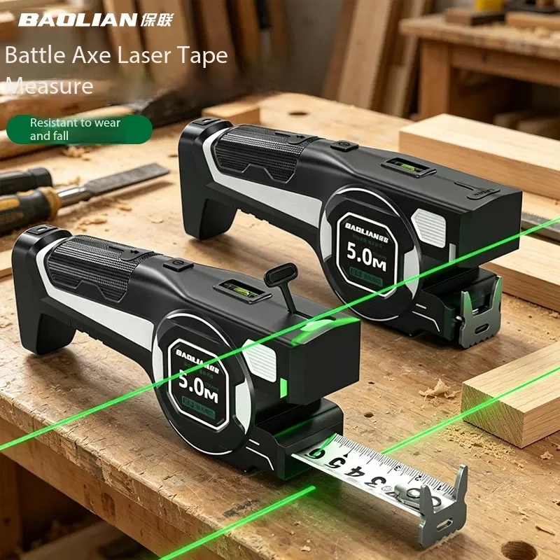 3in1デジタル表示レーザー赤外線距離計、高精度5mスチール - Industrial Laser Tape Measure のレビューと価格